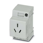 Phoenix Contact Mains Sockets, 10A, DIN Rail Mount, 250 V