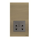 ABB Gold 1 Gang Plug Socket, 2 Poles, 20A, Outdoor Use