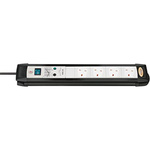 brennenstuhl Black, Silver 12 Gang Electrical Socket, 2 Poles, 13A, Type A - Japan, Indoor Use