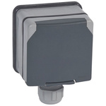 Legrand Grey Plug Socket, 3 Poles, 20A, NF Socket