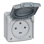 Legrand Grey Plug Socket, 3 Poles, 20A, NF Socket