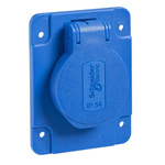 Schneider Electric Blue 1 Gang Electrical Socket, 2 Poles, 16A, Type E - French