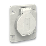 Grey Plug Socket, 2 Poles, 10 A, 16 A, French 2P