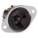 Hubbell USA Mains Connector, 15A, Panel Mount, 125 V