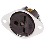 Hubbell USA Mains Connector, 15A, Panel Mount, 250 V ac