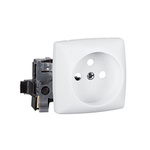 Legrand White 1 Gang Plug Socket, 16A, Type E - French, Indoor Use