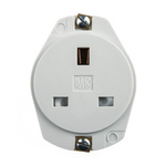 MK Electric White 1 Gang Plug Socket, 13A, Type G - British, Indoor Use
