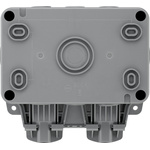 BG Electrical Grey 2 Gang Plug Socket, 2 Poles, 13A, Type G - British, Outdoor Use