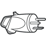 French Mains Connector, 32A, Cable Mount, 400 V ac