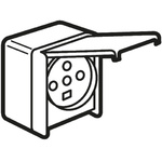 Legrand Grey 1 Gang Plug Socket, 32A, Outdoor Use