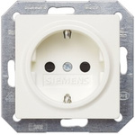 Siemens White Plug Socket, Type F - German Schuko, Indoor Use