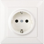 Siemens White 1 Gang Plug Socket, 16A, Type F - German Schuko, Indoor Use