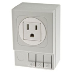 STEGO Light Grey 1 Gang Plug Socket, 15A, NEMA 5-15R, Indoor Use