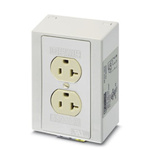 Phoenix Contact USA Mains Sockets, 15A, DIN Rail Mount, 125 V