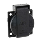 ABL Sursum Black 1 Gang Plug Socket, 15A, NEMA 5-15R, Outdoor Use