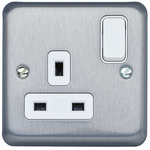 MK Electric 1 Gang Plug Socket, 13A, Type G - British