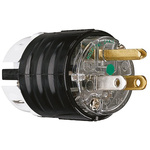 PASS & SEYMOUR USA Mains Plug, 15A, Cable Mount, 125 V