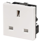 Weidmuller Black, White 1 Gang Plug Socket, 2+E Poles, 13A, Type G - British, Outdoor Use