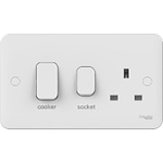 Schneider Electric White 1 Gang Plug Socket, 13A, Indoor Use