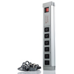 IEC C13 6 Gang Power Distribution Unit, 2m Cable, 10A, 250 V ac, Fused