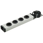 Type F - German Schuko 4 Gang Power Distribution Unit, 1.5m Cable, 16A, 250 V ac
