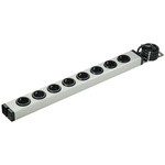 Type F - German Schuko 8 Gang Power Distribution Unit, 1.5m Cable, 16A, 250 V ac