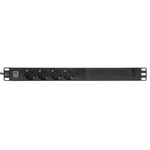 Type F - German Schuko 4 Gang Power Distribution Unit, 3m Cable, 16A, 250 V ac