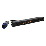 IEC C13 12 Gang Trailing Sockets & Power Distribution, 3m Cable, No, 16A