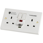 Timeguard 30A, BS Fixing, Passive RCD Socket, Plastic, Surface Mount, Switched, 230 V ac, White