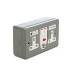 Timeguard 30A, BS Fixing, Passive RCD Socket, Plastic, Surface Mount, Switched, 230 V ac
