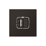 Legrand Black 2 Gang USB Socket, 2 Poles, 3A, Indoor Use