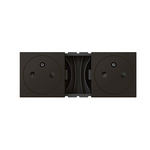 Legrand Black 2 Gang Plug Socket, 16A, Indoor Use