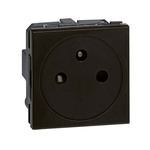 Legrand Black 1 Gang Plug Socket, 16A, Indoor Use