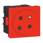 Legrand Red 1 Gang Plug Socket, 16A, Indoor Use