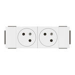 Legrand White 2 Gang Plug Socket, 16A, Type F - German Schuko, Indoor Use