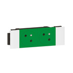Legrand Green 2 Gang Plug Socket, 16A, Indoor Use