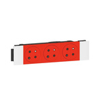 Legrand Red 3 Gang Plug Socket, 16A, Indoor Use
