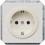 Siemens White 1 Gang Plug Socket, 16A, Schuko, Indoor Use