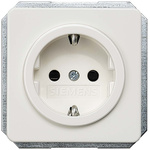 Siemens White 1 Gang Plug Socket, 16A, Schuko, Indoor Use