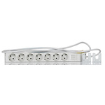 Type F - German Schuko Power Distribution Unit, 2m Cable, No, 16A, 230 V ac, No