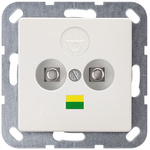 Siemens White 2 Gang Plug Socket, Outdoor Use