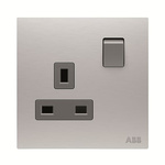ABB Silver Electrical Socket, 2 Poles, 13A