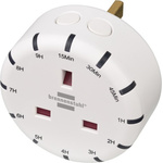 brennenstuhl White 8 Gang Plug Socket, 3 Poles, 13A, Type G - British, Indoor Use