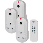 brennenstuhl White 3 Gang Plug Socket, 4 Poles, 4.35A, Type G - British, Indoor Use