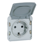Legrand Grey Plug Socket, 2 Poles, 16A, NF Socket