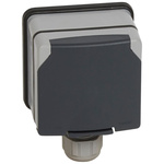 Legrand Grey Plug Socket, 3 Poles, 20A, NF Socket