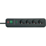 Type E - French 4 Gang Distribution Unit, 1.4m Cable, No, 16A, 230 V, No, Surge Protected