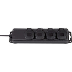 Type E - French 4 Gang Distribution Unit, 2m Cable, No, 16A, 230 V, No, Surge Protected