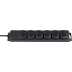 Type E - French 6 Gang Distribution Unit, 2m Cable, No, 16A, 230 V, No, Surge Protected