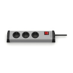 Type F - German Schuko 3 Gang Power Distribution Unit, 1.5m Cable, 16A, 250 V